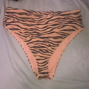 Aerie high cut cheeky tiger bikini swim suit xxl